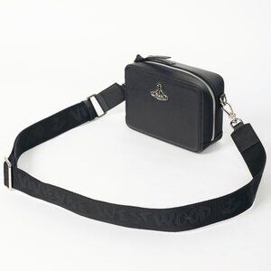 Vivienne Westwood Melih Black Vegan Leather Camera Bag